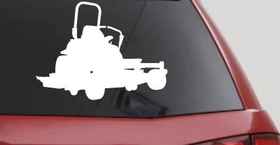 Zero Turn Lawn Mower Car or Truck Window Vinyl Decal Sticker