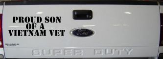 Proud Son Of A Vietnam Vet Car or Truck Window Decal Sticker (Black)