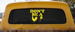 Don't Be A Cock Sucker Car or Truck Window Decal Sticker (Yellow)