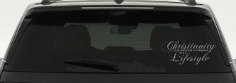 Christianity is not Just a Religion it's a Lifestyle Car or Truck Window Decal Sticker (Telegrey)