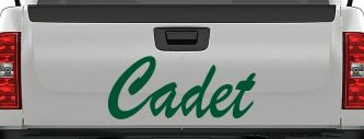 Cadet Car or Truck Window Decal Sticker (Dark Green)