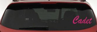 Cadet Car or Truck Window Decal Sticker (Hot Pink)