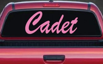 Cadet Car or Truck Window Decal Sticker (Pink)