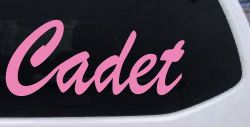 Cadet Car or Truck Window Decal Sticker (Pink)