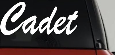 Cadet Car or Truck Window Vinyl Decal Sticker