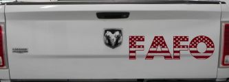 FAFO American Flag Car or Truck Window Decal Sticker (Purple Red)
