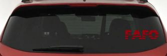 FAFO American Flag Car or Truck Window Vinyl Decal Sticker (Red)