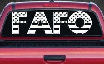 FAFO American Flag Car or Truck Window Decal Sticker