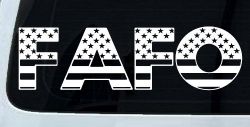 FAFO American Flag Car or Truck Window Decal Sticker