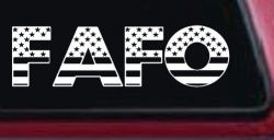 FAFO American Flag Car or Truck Window Decal Sticker