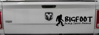 Bigfoot Is My Spirit Animal Vinyl Car or Truck Window Decal Sticker (Black)