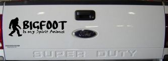Bigfoot Is My Spirit Animal Vinyl Car or Truck Window Decal Sticker (Black)