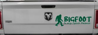 Bigfoot Is My Spirit Animal Vinyl Car or Truck Window Decal Sticker (Dark Green)