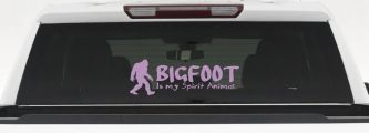 Bigfoot Is My Spirit Animal Vinyl Car or Truck Window Decal Sticker (Lilac)