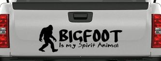 Bigfoot Is My Spirit Animal Vinyl Car or Truck Window Decal Sticker (Matte Black)