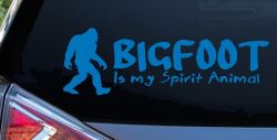 Bigfoot Is My Spirit Animal Vinyl Car or Truck Window Decal Sticker (Sky Blue)