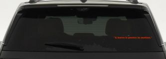A horse is poetry in motion Vinyl Car or Truck Window Decal Sticker (Orange Red)