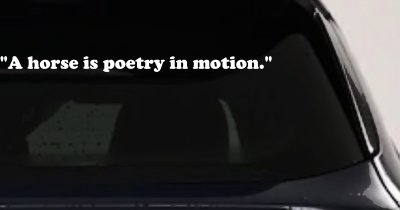 A horse is poetry in motion Vinyl Car or Truck Window Decal Sticker