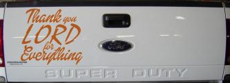 Thank you Lord for Everything Car or Truck Window Decal Sticker (Nut Brown)