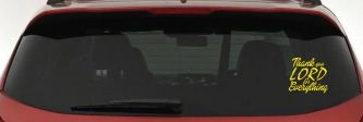 Thank you Lord for Everything Car or Truck Window Vinyl Decal Sticker (Yellow)