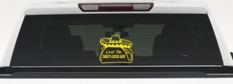 Livin' The Taco Loca Life Car or Truck Window Vinyl Decal Sticker (Yellow)