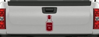 Alice Wonderland Drink Me Vinyl Car or Truck Window Decal Sticker (Burgundy)