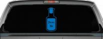 Alice Wonderland Drink Me Vinyl Car or Truck Window Decal Sticker (Sky Blue)