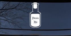 Alice Wonderland Drink Me Vinyl Car or Truck Window Decal Sticker