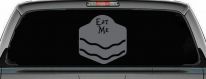 Eat Me Alice Wonderland Vinyl Car or Truck Window Decal Sticker (Silver)