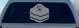 Eat Me Alice Wonderland Vinyl Car or Truck Window Decal Sticker (Telegrey)