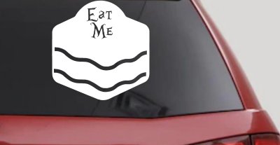 Eat Me Alice Wonderland Vinyl Car or Truck Window Decal Sticker