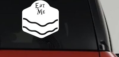 Eat Me Alice Wonderland Vinyl Car or Truck Window Decal Sticker