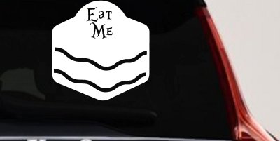 Eat Me Alice Wonderland Vinyl Car or Truck Window Decal Sticker