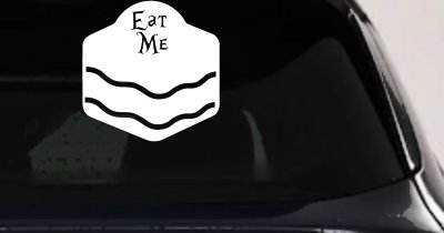 Eat Me Alice Wonderland Vinyl Car or Truck Window Decal Sticker