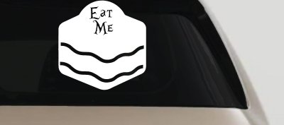 Eat Me Alice Wonderland Vinyl Car or Truck Window Decal Sticker