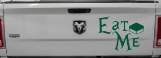 Eat Me Alice Wonderland Vinyl Car or Truck Window Decal Sticker (Dark Green)