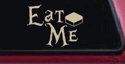 Eat Me Alice Wonderland Vinyl Car or Truck Window Decal Sticker (Desert Sand)