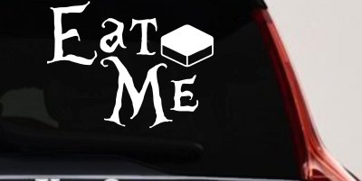 Eat Me Alice Wonderland Vinyl Car or Truck Window Decal Sticker