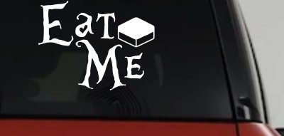Eat Me Alice Wonderland Vinyl Car or Truck Window Decal Sticker