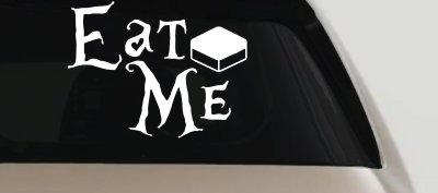 Eat Me Alice Wonderland Vinyl Car or Truck Window Decal Sticker