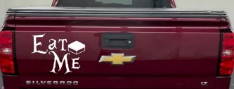 Eat Me Alice Wonderland Vinyl Car or Truck Window Decal Sticker (White)