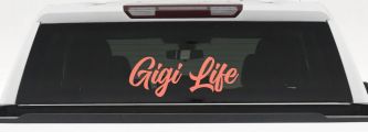 Gigi Life Vinyl Car or Truck Window Decal Sticker (Coral)