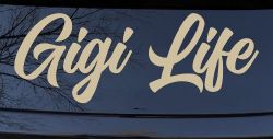 Gigi Life Vinyl Car or Truck Window Decal Sticker (Desert Sand)