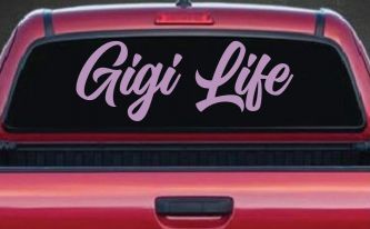 Gigi Life Vinyl Car or Truck Window Decal Sticker (Lilac)