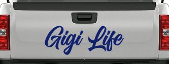 Gigi Life Vinyl Car or Truck Window Decal Sticker (Navy)
