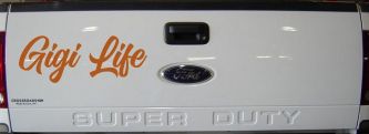 Gigi Life Vinyl Car or Truck Window Decal Sticker (Nut Brown)