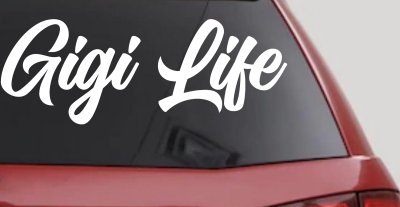 Gigi Life Vinyl Car or Truck Window Decal Sticker