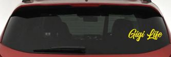 Gigi Life Vinyl Car or Truck Window Decal Sticker (Yellow)