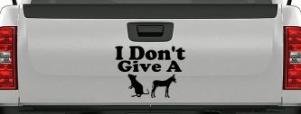 I Don't Give A Rats Ass Vinyl Car or Truck Window Decal Sticker (Black)