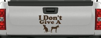 I Don't Give A Rats Ass Vinyl Car or Truck Window Decal Sticker (Brown)